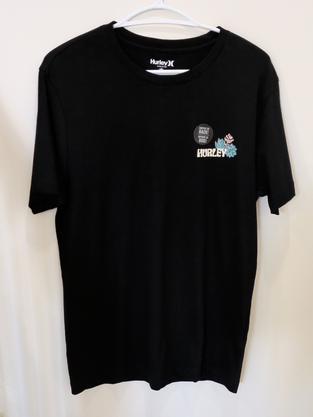 HURLEY | Men's Black Oasis Of Pleasure Graphic Skull Short Sleeved Shirt